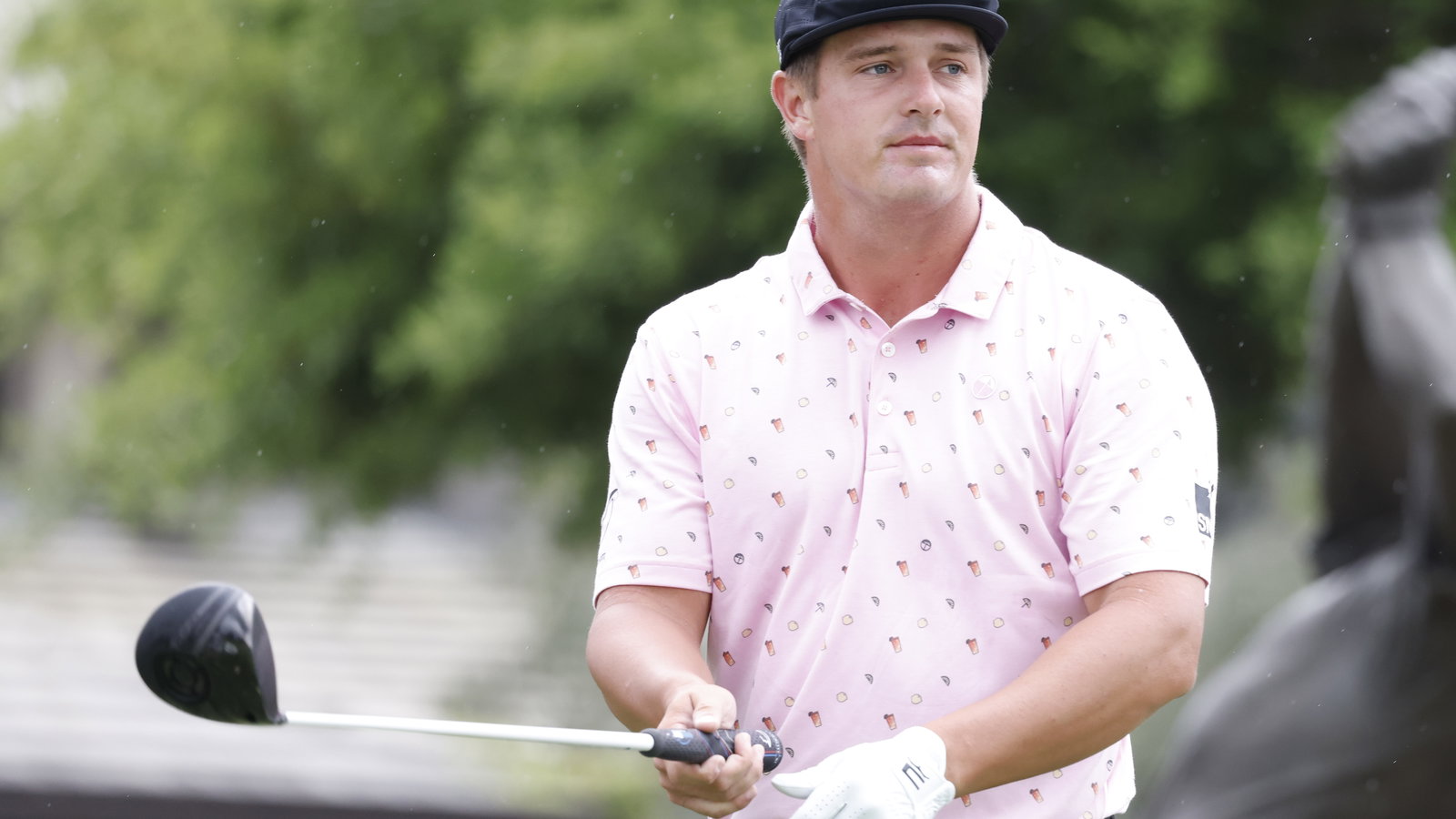 Bryson DeChambeau TOPS TEE SHOT into water at The Players Championship